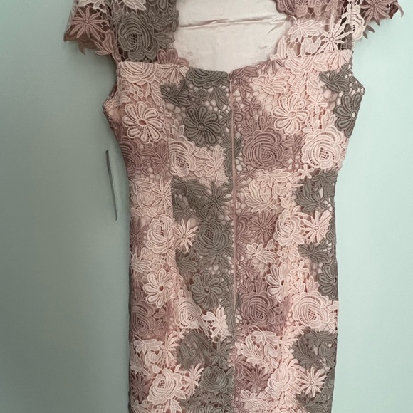 TAHARI ASL CAP SLEEVE LACE SHEATH DRESS SIZE 2 - Picture 7 of 10